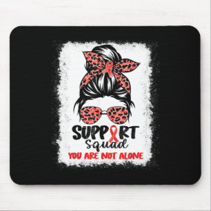 Support-Team Unordentlicher Dutt Roter Krieger Blu Mousepad