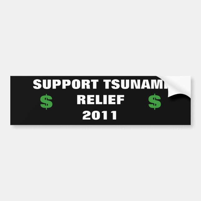 SUPPORT TSUNAMI RELIEF AUTOAUFKLEBER (Vorne)