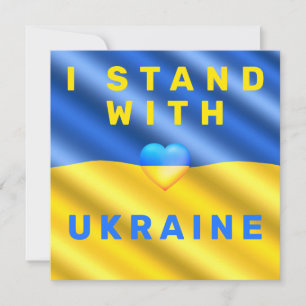 Support Ukraine Cartes de drapeau ukrainien Coeur