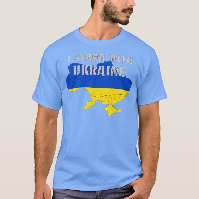 Support Ukraine I Stand With Ukrainian T-Shirt (Vorderseite)