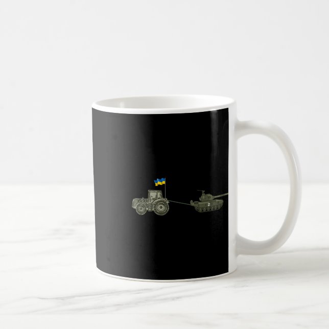 Support Ukraine Tractor Pulling A Russian  Kaffeetasse (Rechts)
