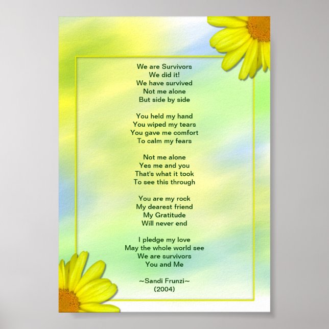 Support Vielen Dank für Ihr Gedicht Poster (Vorne)