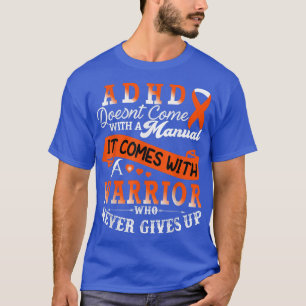 Support-Warrior für ADHD Awareness Orange Ribbon T-Shirt