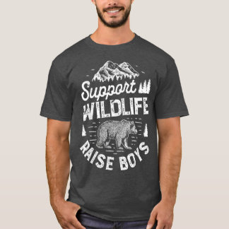 Support Wildlife Raise Boys T-shirt Maman Papa