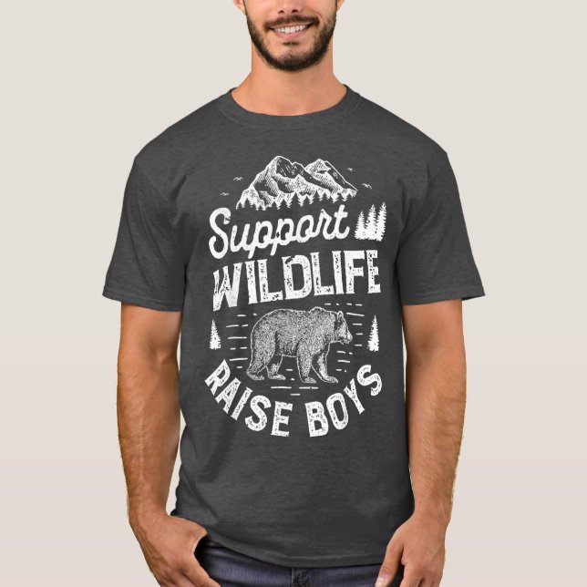 Support Wildlife Raise Boys T-shirt Maman Papa (Devant)