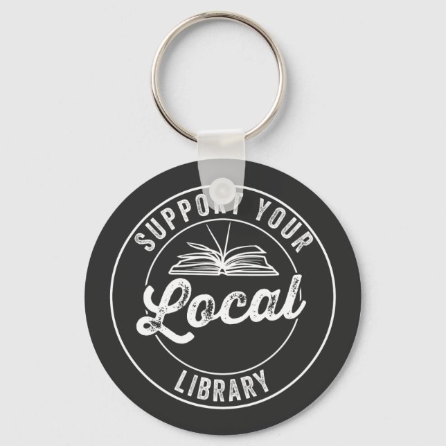 support your local library schlüsselanhänger (Vorderseite)