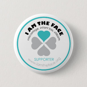 *Supporter* BIN ICH der GESICHT Blau-Knopf Button
