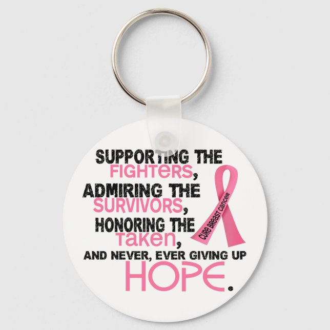 Supporting Admiring Honoring 3.2 Breast Cancer Schlüsselanhänger (Vorderseite)