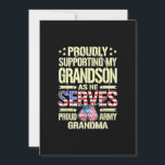Supporting My Grandson as He Serves Proud Army Einladung<br><div class="desc">Supporting My Grandson as He Serves Proud Army</div>