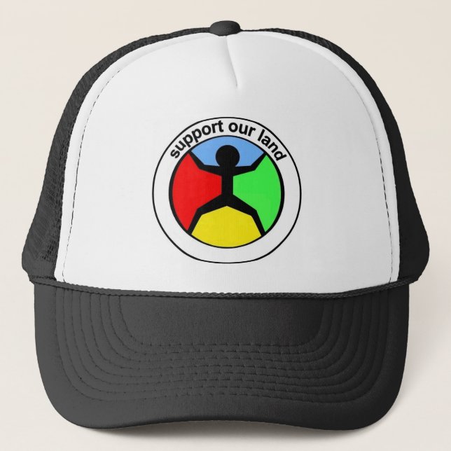 SupportOurLand Hut Truckerkappe (Vorderseite)