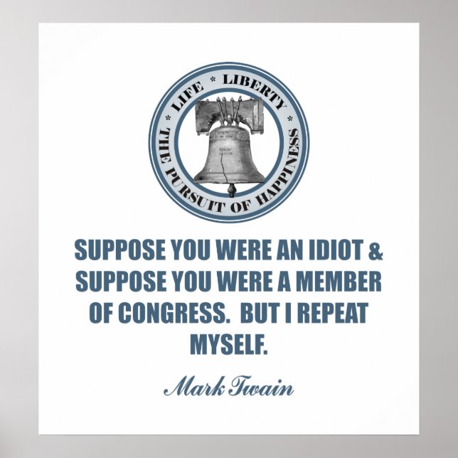 Suppose - Mark Twain Poster (Vorne)