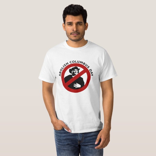 Supprimez le T-shirt de jour de Columbus (Devant entier)