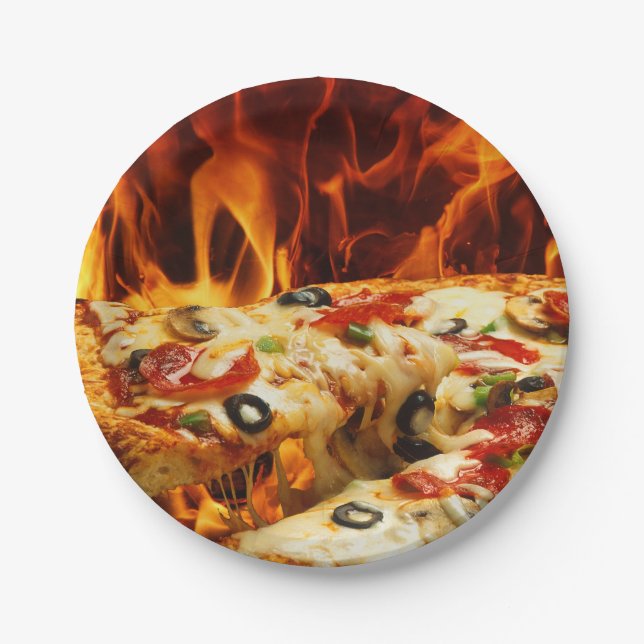 Supreme Pizza Pappteller (Vorderseite)