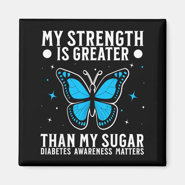 Suprt Diabetes Awareness Month Diabetes For Women  Magnet (Vorne)