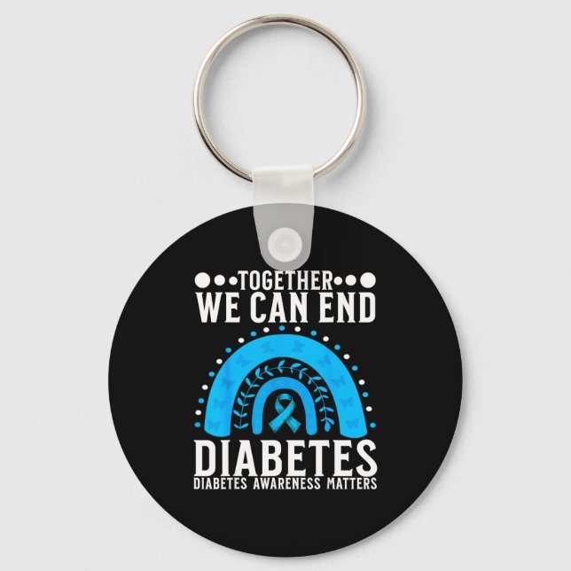 Suprt Diabetes Awareness Month For Diabetes Women  Schlüsselanhänger (Vorderseite)