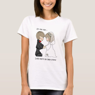 Sur ce T-shirt de mariage de jour