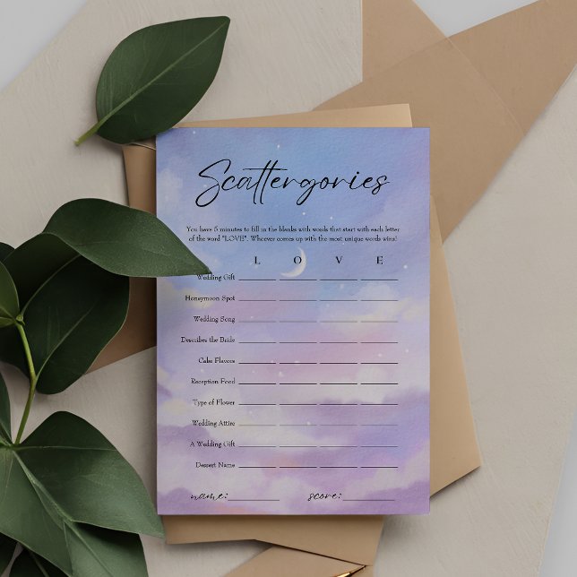 Sur Cloud 9 Scattergents Fête des mariées carte de (Créateur téléchargé)