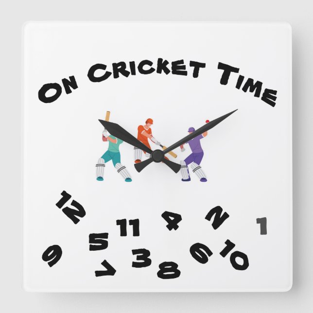SUR **HEURE DU CRICKET** Horloge Mur Acrylique DU  (Recto)