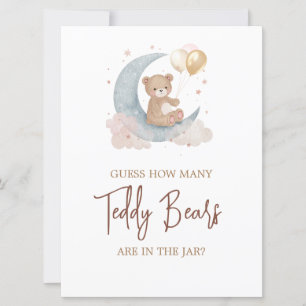 Sur la lune devine combien de Nounours carte de je