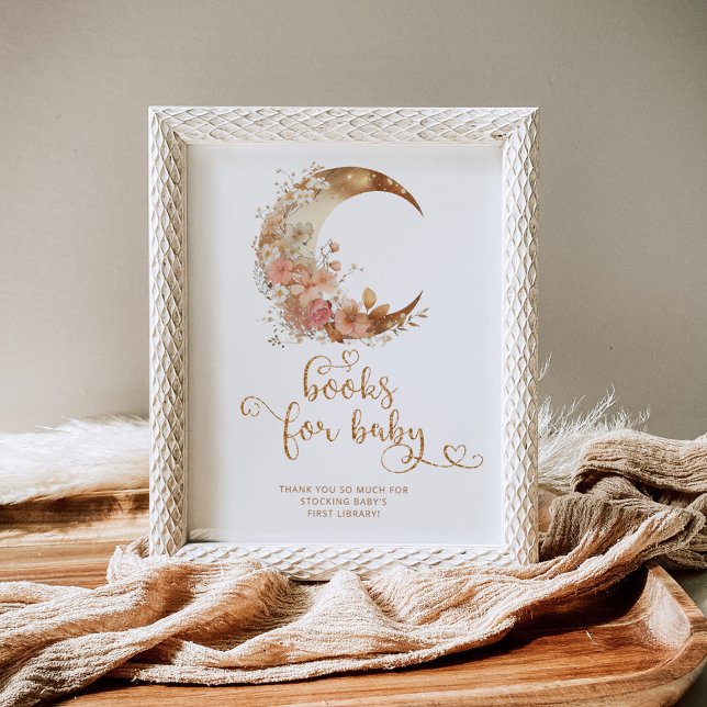 Sur la lune or Livres pour bébé Poster (Créateur téléchargé)