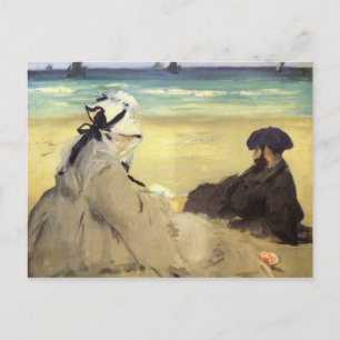 Sur la plage 1873 von Edouard Manet Postkarte