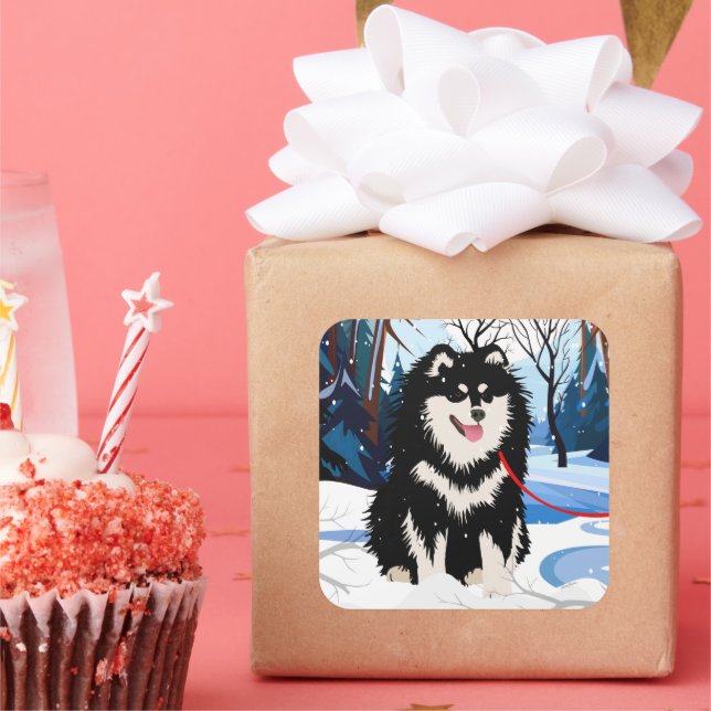 SUR LA RIVIÈRE Finlandais Lapphund autocollants 2  (Fête)