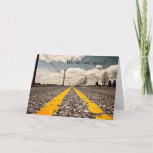 Sur la route encore voyage carte de voeux