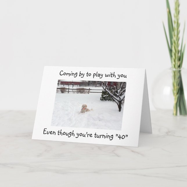 SUR LE BALL MÊME À LA CARTE "40" D'ANNIVERSAIRE (Devant)