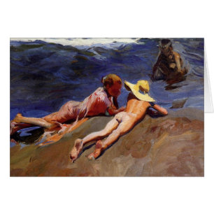 Sur le sable, plage de Valence - Joaquín Sorolla