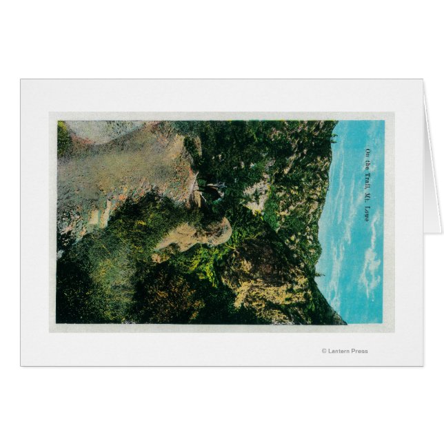 Sur le sentier, à cheval au mont Lowe (Devant horizontal)