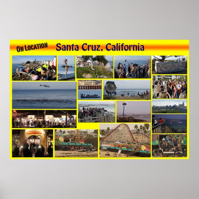 Sur le site-Père Noël Cuz, Californie Poster (Devant)