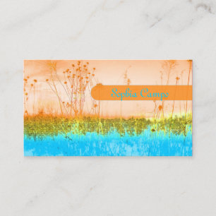 Sur le terrain, modèle de cartes de visite colorée