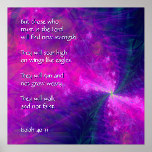 Sur les ailes d'aigle Écriture murale Poster