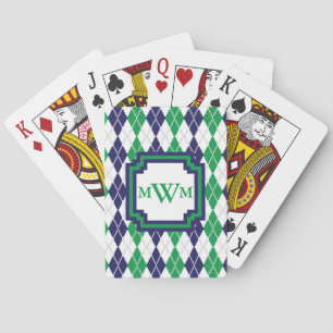 Sur les cartes de jeu classiques à motifs de