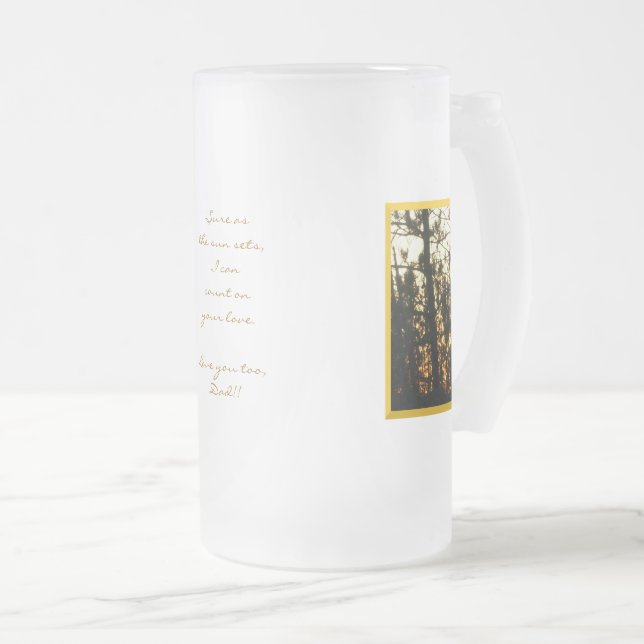 Sûr que le soleil met la tasse de verre dépoli pou (Devant droit)