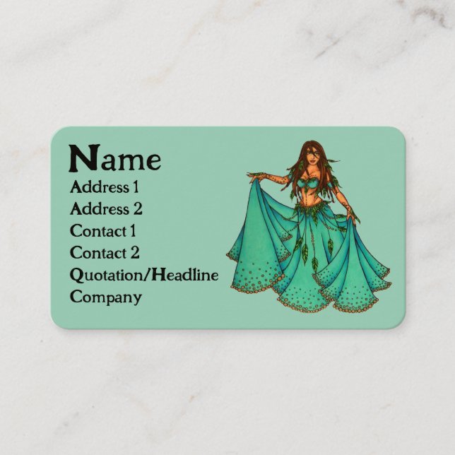 Sura Belly Dancer Cartes de visite (Devant)