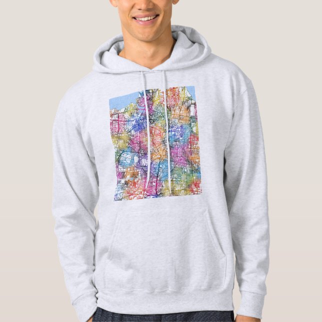 Surabaya Indonesia City Map Hoodie (Vorderseite)