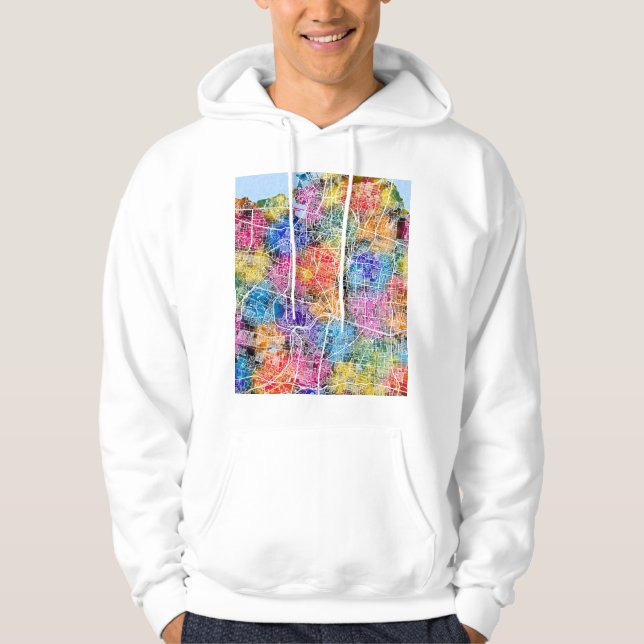 Surabaya Indonesia City Map Hoodie (Vorderseite)