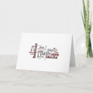 Surah Al-Fatiha Wordle Grußkarte Karte