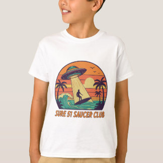 Sure 51 Saucer Club – Retro UFO Surf Kinder T-Shir T-Shirt