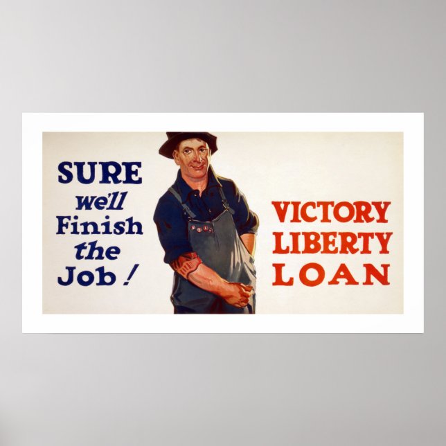 Sure We'll Finish the Job! (white) Poster (Vorne)