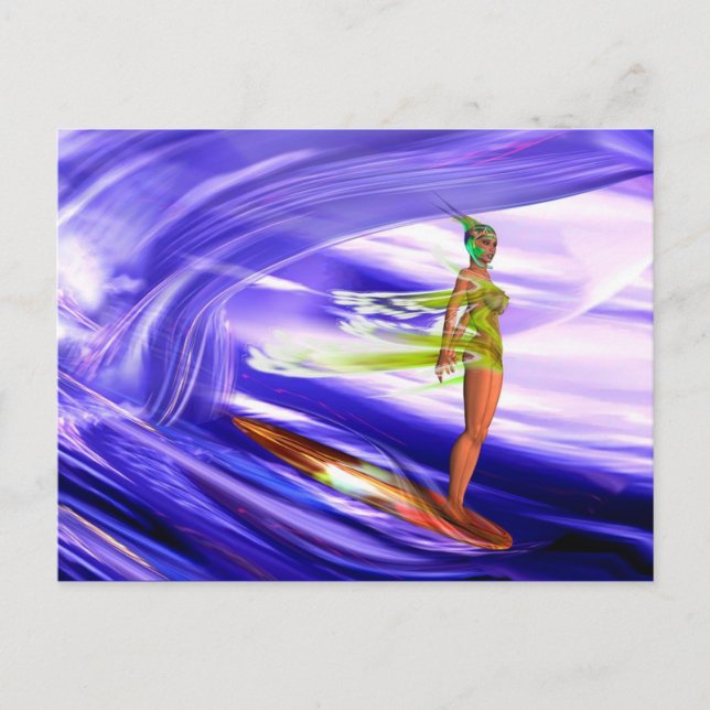 Surf 3 FLATf F Postkarte (Vorderseite)