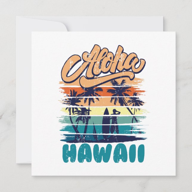 Surf - Aloha Hawaii Einladung (Vorderseite)
