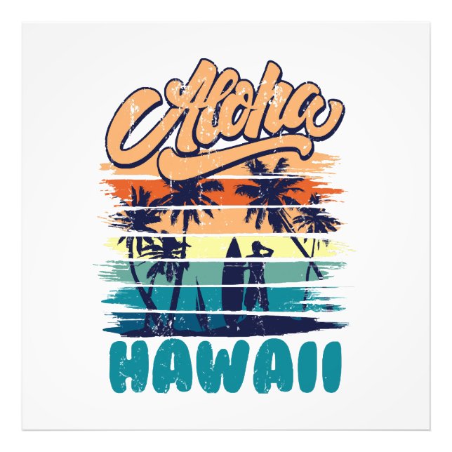 Surf - Aloha Hawaii Fotodruck (Vorne)