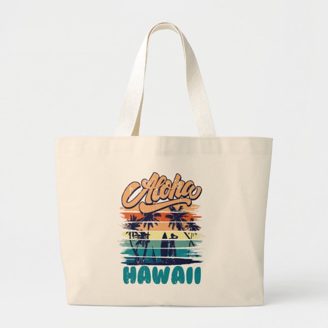 Surf - Aloha Hawaii Jumbo Stoffbeutel (Vorne)