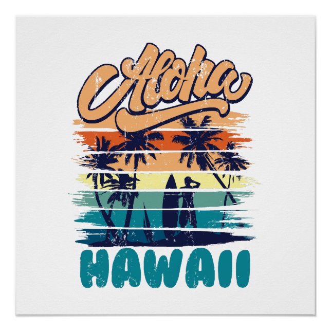 Surf - Aloha Hawaii Poster (Vorderseite)