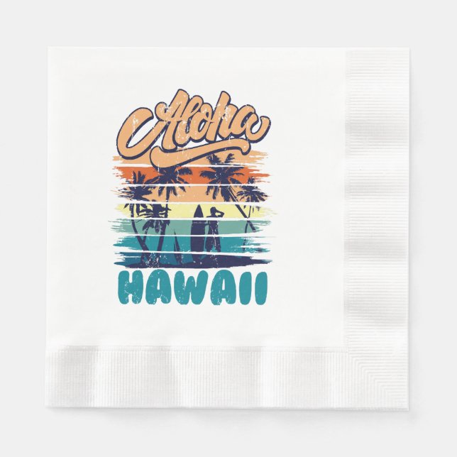 Surf - Aloha Hawaii Serviette (Vorderseite)