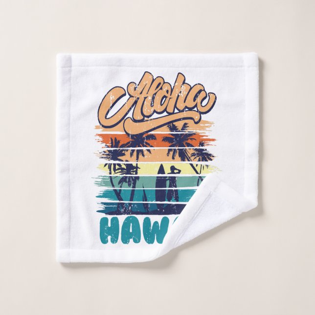 Surf - Aloha Hawaii Waschlappen (Waschlappen)
