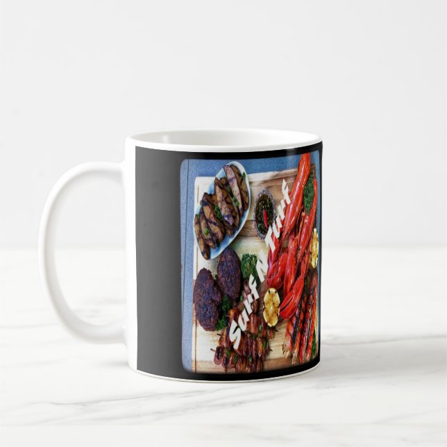 Surf-and-Turf-Abendessen Kaffeetasse (Links)
