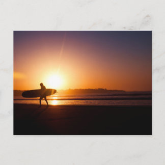 Surf at sunset postkarte